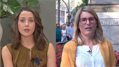 de TVE - Elsa Artadi, consejera de Presidencia catalana, e Inés Arrimadas, pta. de Ciudadanos en Cataluña