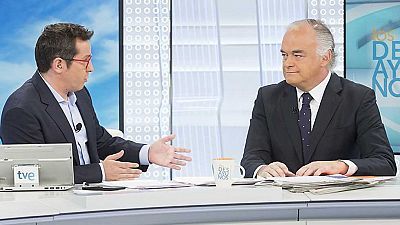 de TVE - Esteban González Pons, portavoz del Partido Popular en el Parlamento Europeo y Juan Manuel Bonet, director del Instituto Cervantes