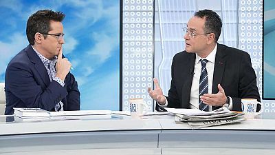 de TVE - José Rosiñol, presidente de Societat Civil Catalana y el coronel Pedro Baños