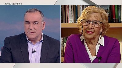 de TVE - Manuela Carmena, alcaldesa de Madrid, y Gaspar Llamazares, candidato  a la presidencia de Gobierno por Actúa