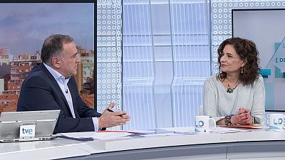 de TVE - María Jesús Montero, ministra de Hacienda, y Alberto Garzón, coordinador federal de IU