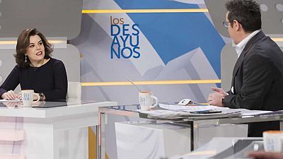 de TVE - Soraya Sáenz de Santamaría, vicepresidenta del gobierno y Emiliano García Page, pte. de Castilla-La Mancha