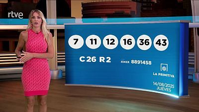 Sorteo de la Lotería Nacional, Bonoloto, Primitiva y Jóker del 14/08/2025