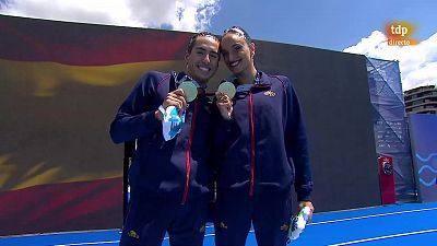 artística - Campeonato de Europa. Entrega de medallas dúo técnico mixto