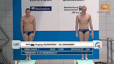 Campeonato de Europa de saltos. Final 3 metros sincronizado masculino