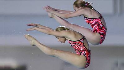 Campeonato de Europa. Saltos final 10m sincronizados femenino