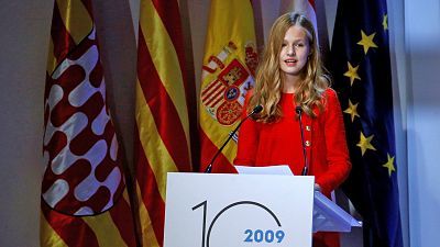 La princesa Leonor en los premios Princesa de Girona 2019, en catalán: 
