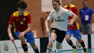 Floorball. España - Estonia. Clasificación del Campeonato del Mundo sub-19 masculino