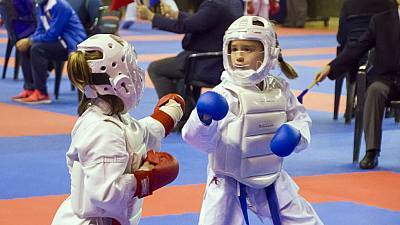 Liga Nacional masculina y Liga Iberdrola femenina de karate infantil. Torrelavega. 17 de febrero de 2018
