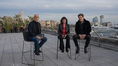 Rosa Montero, Olivier Truc y Víctor Sombra