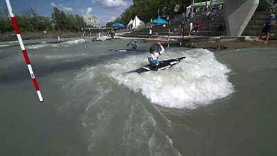 Piraguismo. Campeonato de Europa Slalom. Finales equipos canoa (M)