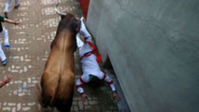 Tercer encierro de Sanfermines 2017 con toros de Puerto de San Lorenzo