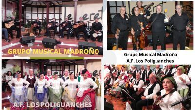 11/02/2024 con el Grupo musical Madroño y la A.F. Los Poliguanches