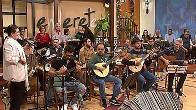 24/02/2017 con Los Tendereteros, solistas y el timplista Juanma Benítez