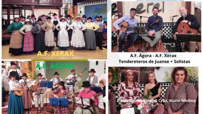 25/02/2024 con la A.F. Ágora y el C. de Baile Xerax + Tendereteros de Juanse con Yamilei Cruz, Maite Medina y Dunia Rodríguez
