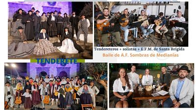 29/10/2023 con Escuela Municipal de Folclore de Santa Brígida, Cuerpo de Baile de Sombras de Medianías, Los Tendereteros con los solistas Ana Gil, Claudia Vega, Joel Rodríguez y Rainiero Díaz