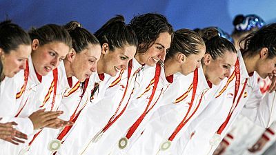 El equipo de natación sincronizada gana la medalla de plata en los Juegos Olímpicos de Pekín '08