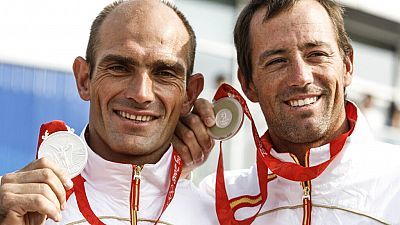 Iker Martínez y Xabi Fernández ganan la medalla de plata en los Juegos Olímpicos de Pekín '08 en vela