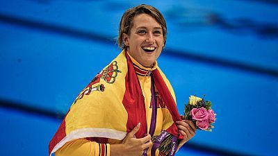 Mireia Belmonte gana la medalla de plata en los Juegos Olímpicos de Londres '12 en 800 m libres