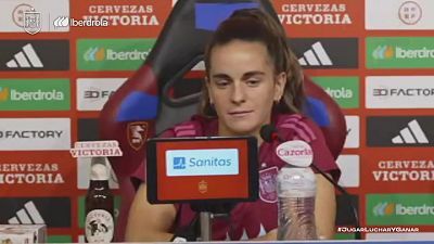 Fútbol - Rueda de prensa de Montse Tomé, seleccionadora nacional absoluta femenina, y de la jugadora Teresa Abelleira