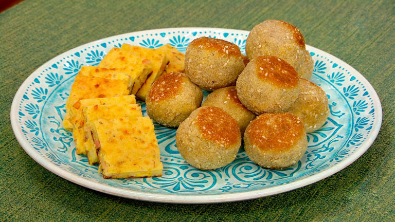 Fainá de choclo y jamón