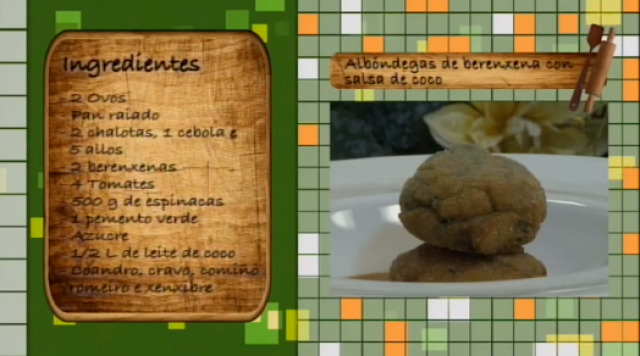 Albóndegas de berenxena con salsa de coco - 07/10/2015 10:30