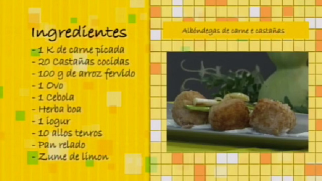 Albóndegas de carne con arroz e castañas - 21/06/2016 10:30