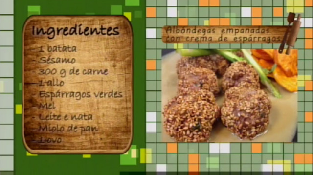 Albóndegas empanadas con crema de espárragos - 04/12/2015 10:30