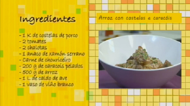 Arroz con costelas e caracois - 08/08/2016 10:30