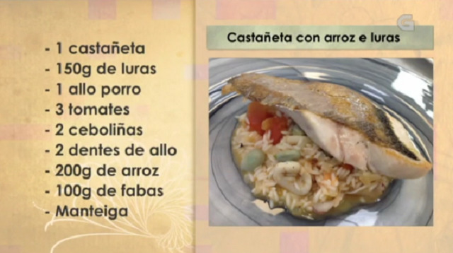 Castañeta con arroz e luras - 12/10/2016 10:30