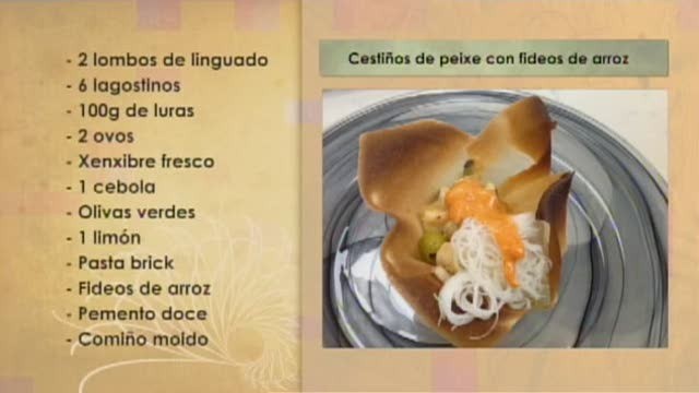 Cestiños de peixe con fideos de arroz - 22/11/2016 10:30