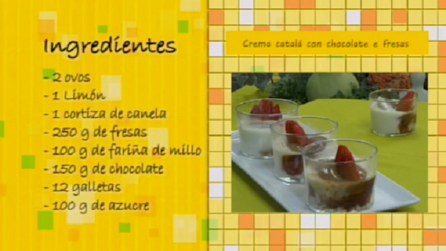 Crema catalá con chocolate e fresas - 17/03/2016 10:30