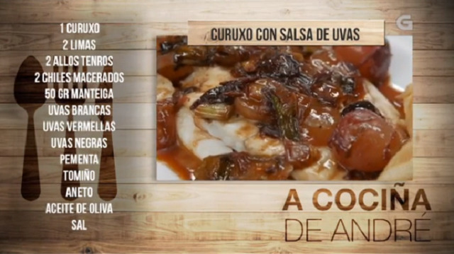 Curuxo con salsa de uvas - 30/03/2018 11:00