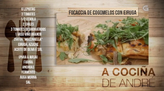 Focaccia de cogomelos con eiruga - 11/05/2018 11:00