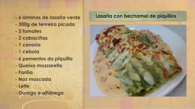 Lasaña de verduras e carne con bechamel de piquillos - 08/12/2016 10:30