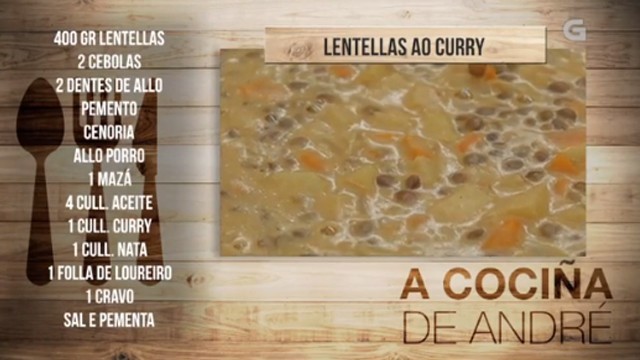 Lentellas ao curry - 22/09/2017 11:00