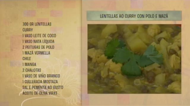 Lentellas ao curry con polo e mazá - 22/03/2017 10:30
