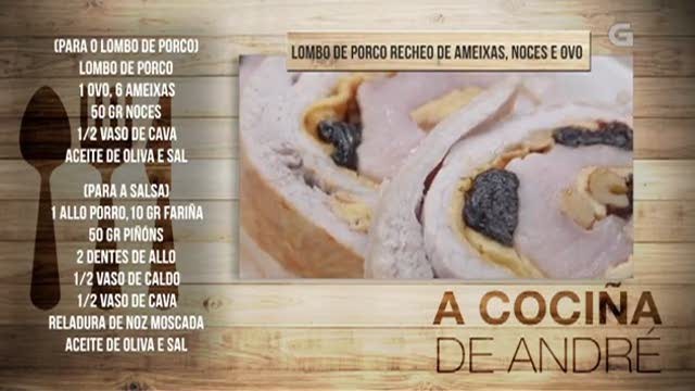 Lombo de porco recheo de ameixas, noces e ovo - 06/06/2018 11:00