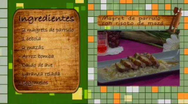 Magret de parrulo con risoto de mazá - 07/01/2016 10:30