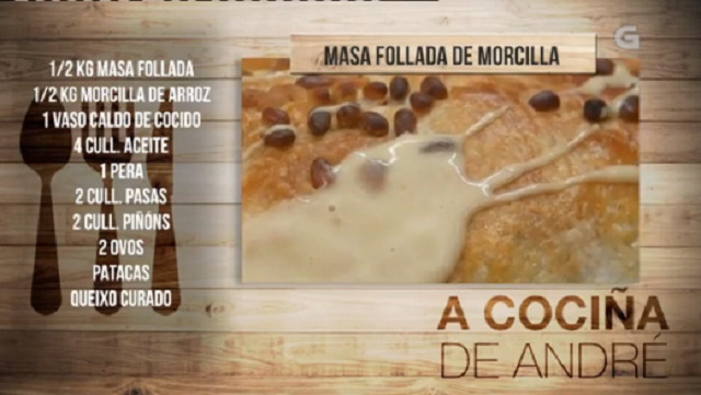 Masa follada de morcilla e peras - 25/09/2017 11:00