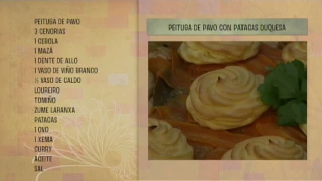 Peituga de pavo con patacas duquesa - 13/07/2017 10:30