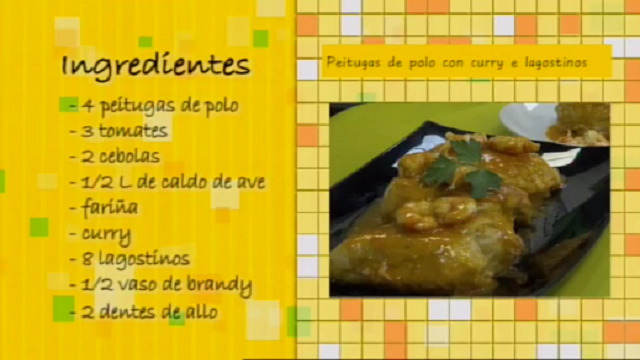 Peituga de polo con curry e lagostinos - 28/03/2016 10:30