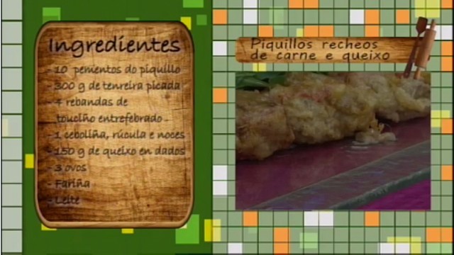 Pementos do Piquillo recheos de carne, noces e queixo - 13/01/2016 10:30