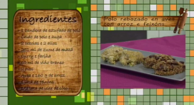 Polo rebozado en avea con arroz e feixóns - 13/11/2015 10:30