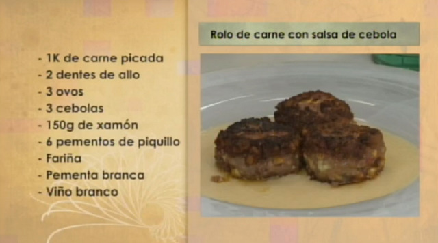 Rolo de carne con salsa de cebola - 17/11/2016 10:30