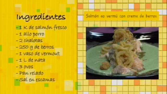 Salmón ao vermú con salsa de berros - 22/06/2016 10:30