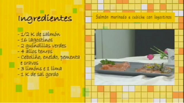 Salmón marinado e cebiche con lagostinos - 04/08/2016 10:30