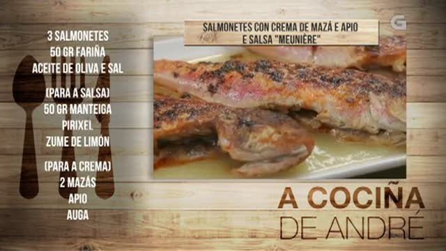 Salmonetes con crema de mazá e apio en salsa "meunière" - 18/07/2018 11:00