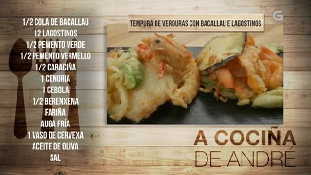 Tempura de verduras con bacallau e lagostinos - 19/12/2017 11:00