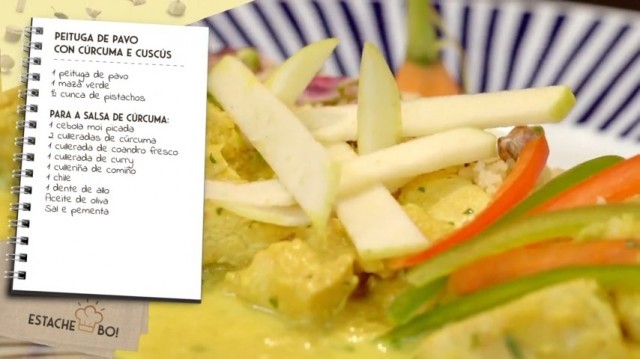 Peituga de pavo con cúrcuma e cuscús - 01/10/2021 20:00